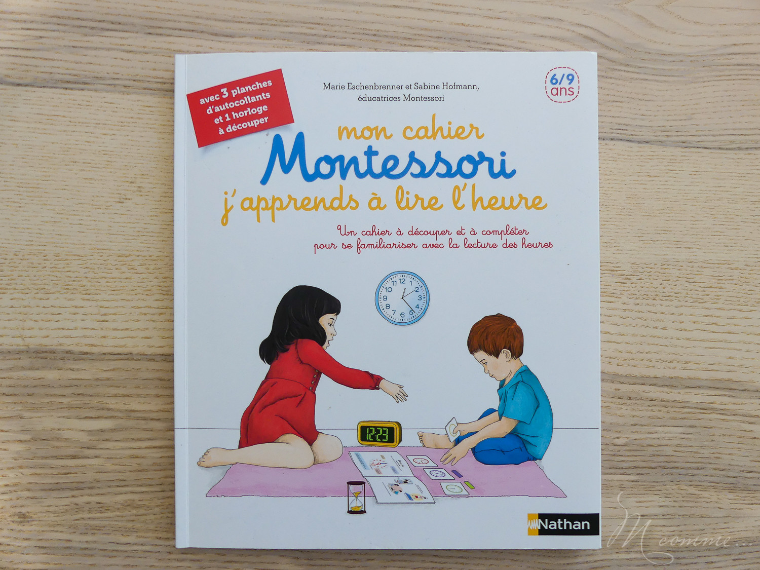Apprendre à lire l'heure cahier Montessori Nathan