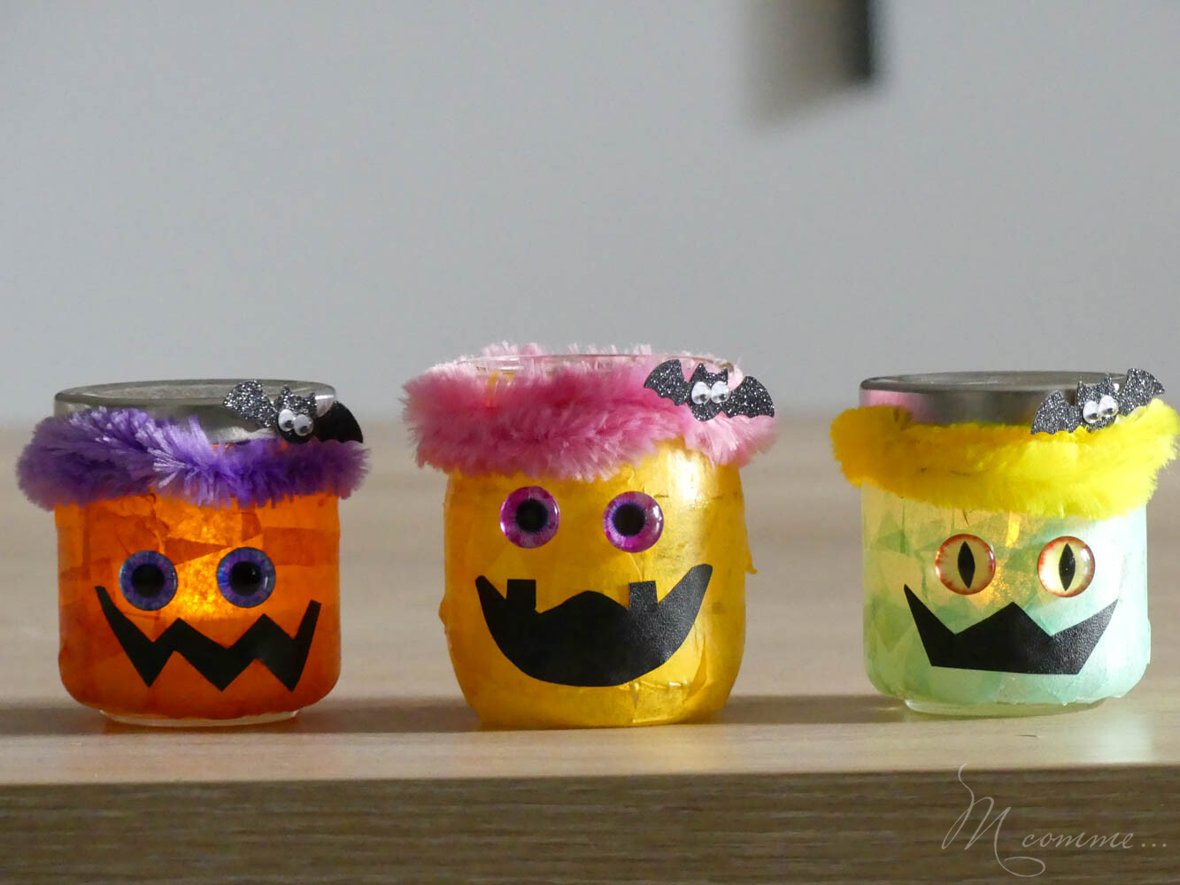 Je vous propose un tuto de photophores d'Halloween pour décorer votre maison avec des monstres lumineux ! #tutohalloween #diyhalloween #halloween #photophore #decorationhalloween